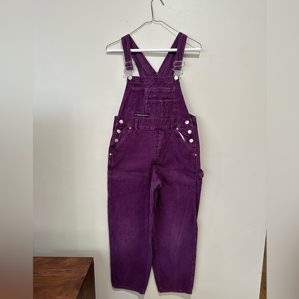 Squeeze Jeans 100% cotton vintage corduroy purple overalls